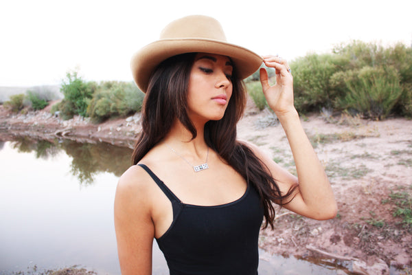 Trio Ruby Block Necklace