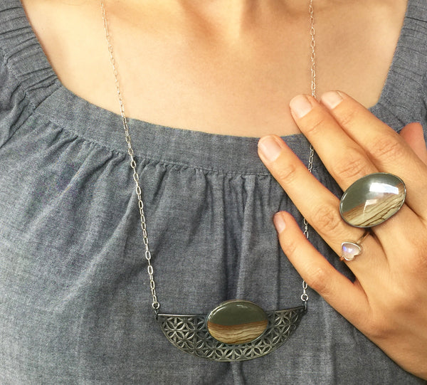 Atomic Blue Desert Necklace