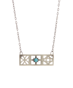 Turquoise Block Necklace