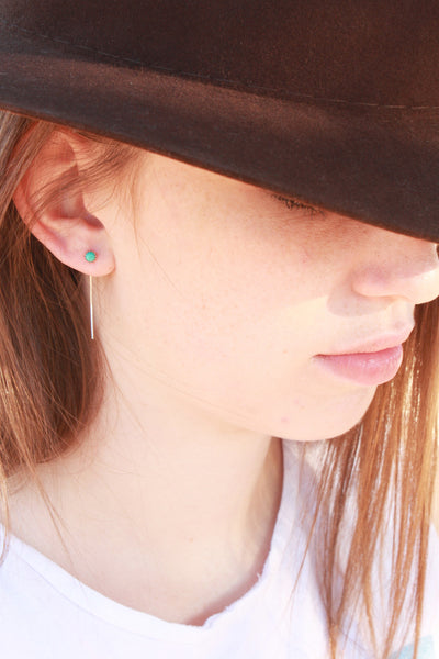 Long Turquoise Studs